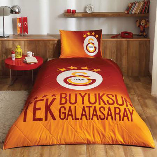 Taç Lisanslı Galatasaray 4. Yıldız Tek Kişilik Yatak Örtüsü HB